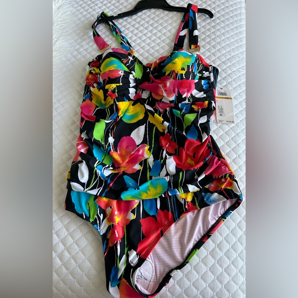 Anne Cole Colorful Floral One Piece Swimsuit